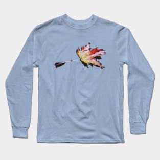 Back Floats - autumn maple leaf painting (no background) Long Sleeve T-Shirt